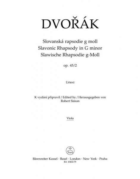 Slawische Rhapsodie g-Moll op.45,2 für Orchester
