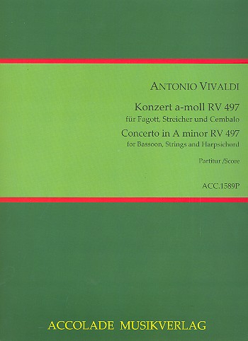 Konzert a-moll RV497 für Fagott, Streichorchester und Cembalo