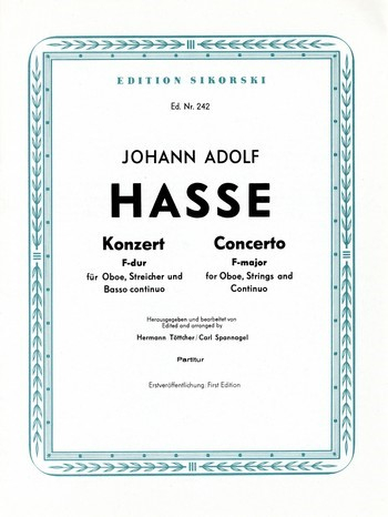 Konzert F-Dur für Oboe, Streicher und Bc