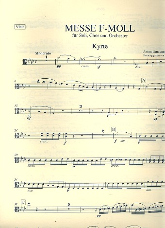 Messe f-Moll WAB28 für Soli, Chor und Orchester