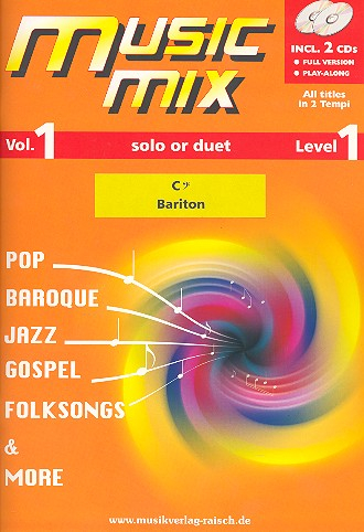 Music Mix vol.1 (+2 CD&#039;s) für Bariton Bassschlüssel