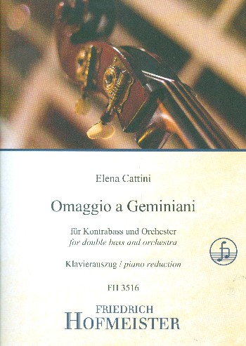 Omaggio a Geminiani für Kontrabass und Orchester für Kontrabass und Klavier
