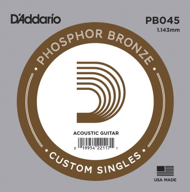 Einzelsaite D´Addario PB045 Phosphor Pronze