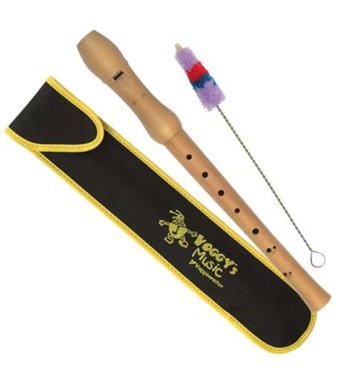 Voggy´s Sopranblockflöte Bergahorn barocke Griffweise mit Stofftasche und Wischer