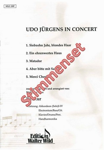 Udo Jürgens in Concert: für Akkordeonorchester