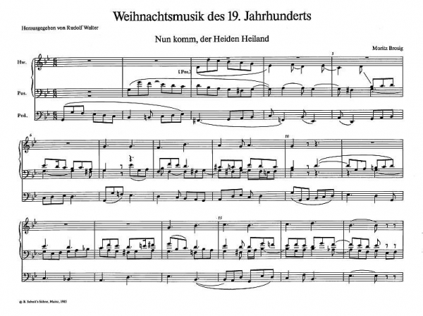 Spielstücke für Orgel Weihnachtsmusik des 19. Jahrhunderts