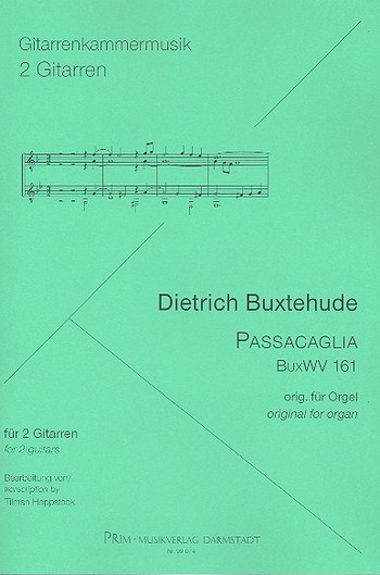 Passacaglia BuxWV161 für Orgel für 2 Gitarren