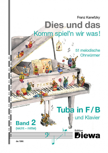 DW1095 Dies und das - Komm spiel&#039;n wir was Band 2 für Tuba in B/F und Klavier