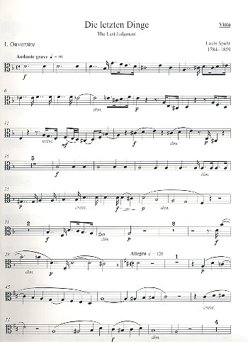 Die letzten Dinge für Soli, gem Chor und Orchester