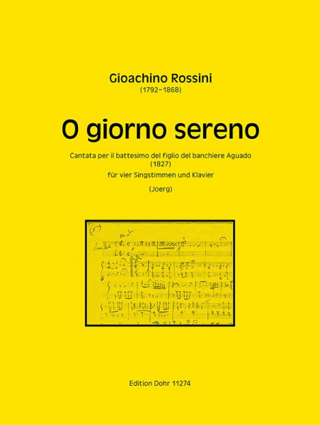 O giorno sereno für 4 Stimmen und Klavier