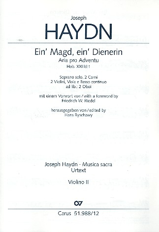 Ein&#039; Magd ein&#039; Dienerin Hob.XXIIId:1 für Sopran und Instrumente