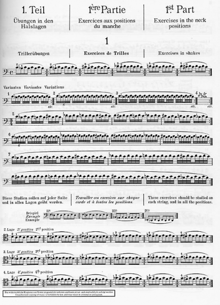 Etüden für Cello Tägliche Übungen
