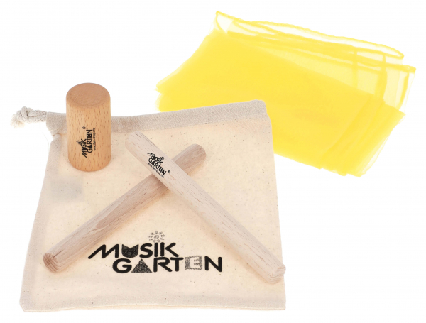 Musikgarten Instrumentensäckchen mit gelbem Tuch