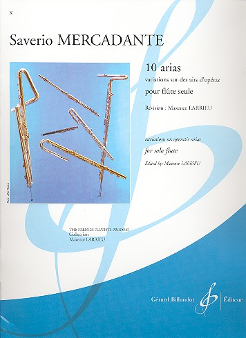 10 arias Variations sur des airs d&#039;opéras pour flûte seule
