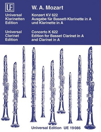 Konzert A-Dur KV622 für Klarinette und Orchester für Bassettklarinette in A