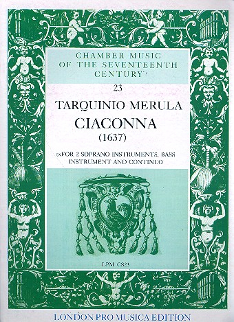 Ciaconna for 2 soprano instruments, bass instruments and Bc