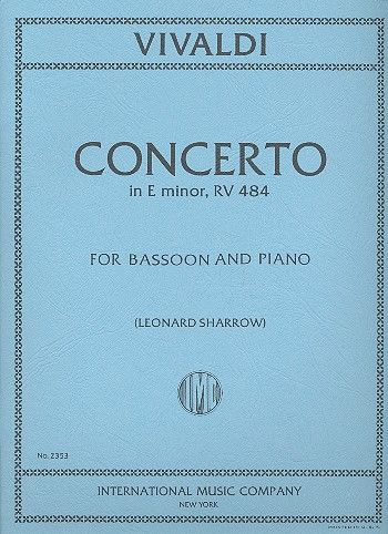 Concerto e minor RV484 P137 F.VIIIi:6 for bassoon and piano