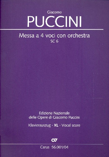 Messa di Gloria für Soli, gem Chor und Orchester (Kammerorchester)