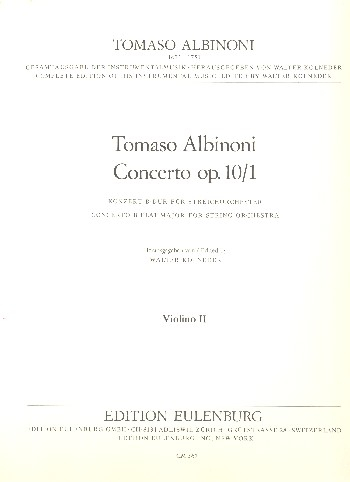 Concerto a cinque B-Dur op.10,1 für Streichorchester