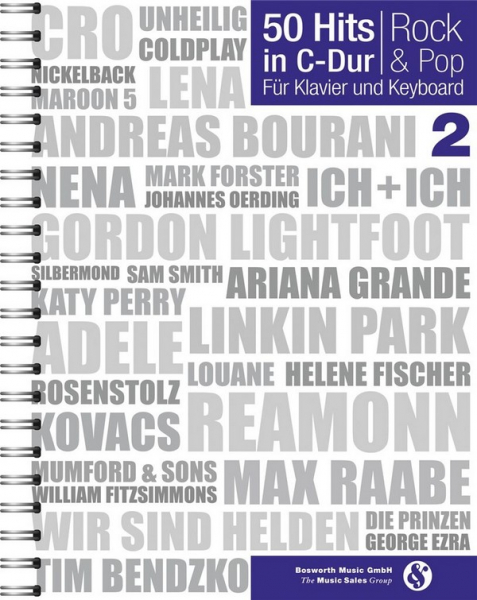 Songbook Klavier 50 Hits in C-Dur - Rock und Pop Band 2