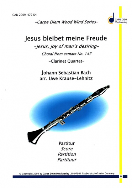 Jesus bleibet meine Freude für 4 Klarinetten