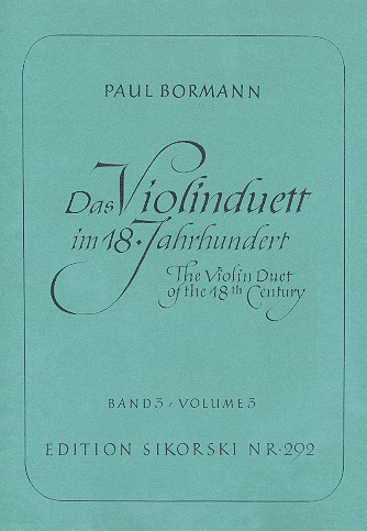 Das Violinduett im 18. Jahrhundert Band 3 für 2 Violinen