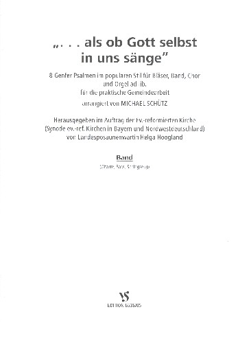 Als ob Gott selbst in uns sänge für gem Chor (Gemeinde) und Instrumente