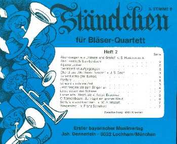 Ständchen Band 2 für 4-stimmiges Blechbläser-Ensemble