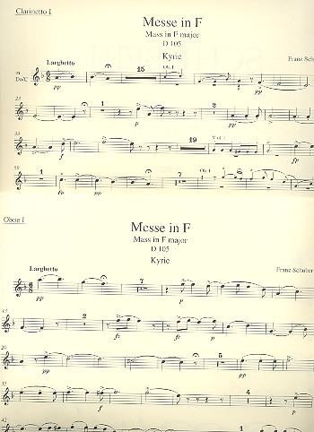 Messe F-Dur D105 für Soli, gem Chor und Orchester