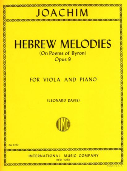 Hebrew Melodies op.9 for viola and piano
