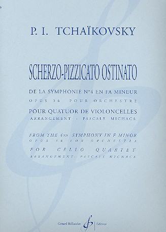 Scherzo-Pizzicato ostinato op.36 pour ochestre pour 4 violoncelles