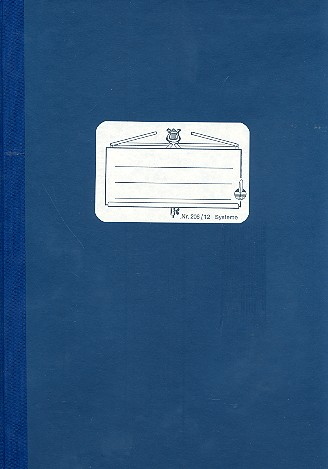 Notenbuch DIN A4-Format hoch 12 Systeme 48 Seiten 21x29,7 cm Fadenheftung, Leinen