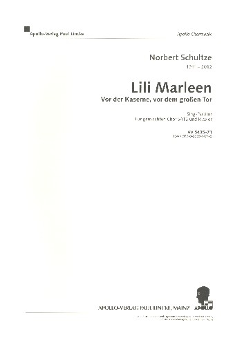 Lili Marleen für gem Chor und Klavier