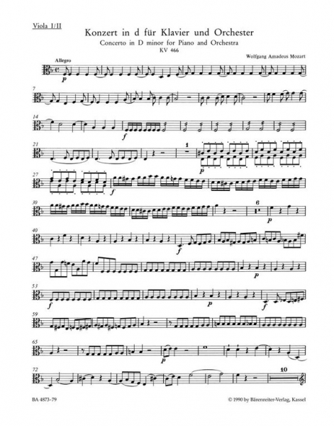 Konzert d-Moll KV466 für Klavier und Orchester