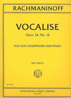 Vocalise op.34/14 for alto saxophone and piano