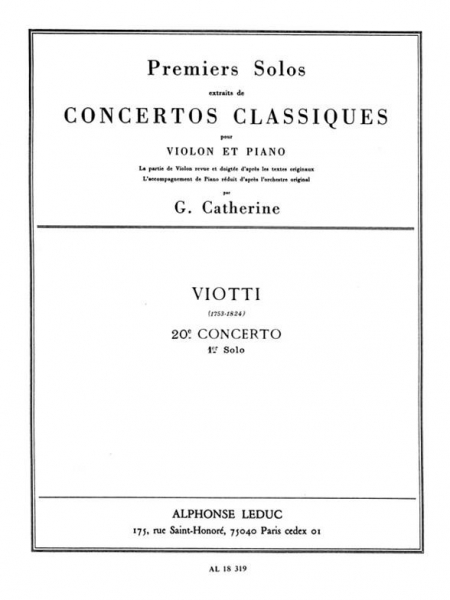 Concerto no.20 pour violin et piano