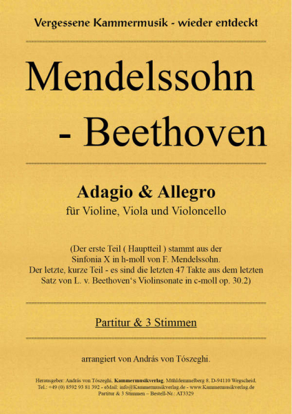 Adagio &amp; Allegro für Violine, Viola und Violoncello