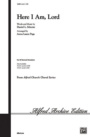 Here I am Lord for mixed chorus (SAB) and piano