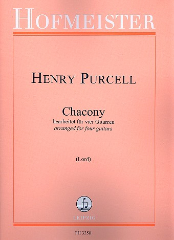Chacony für 4 Gitarren Partitur und Stimmen