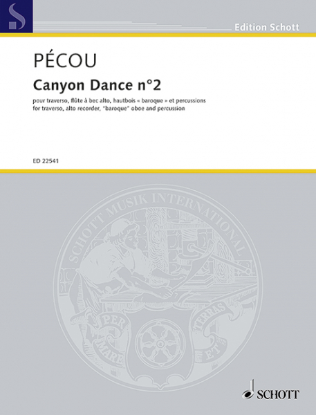 Canyon Dance no.2 für Flöte, Altblockflöte, (Barock) Oboe und Schlagwerk