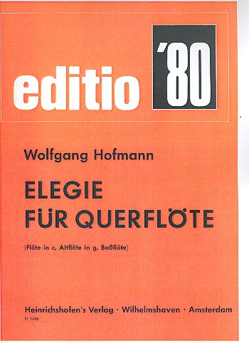 Elegie für Flöte (Flöte in c, Altflöte in G, Baßflöte)