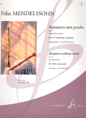 Romances sans paroles op.19 pour hautbois et piano