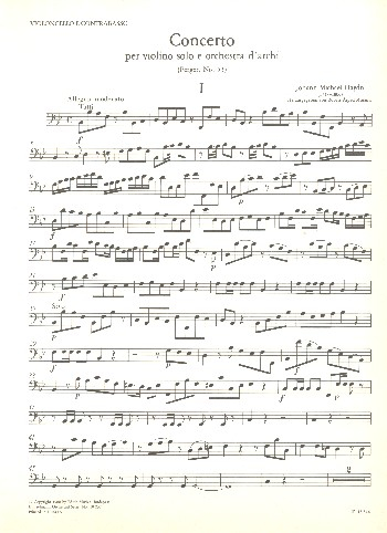 Konzert B-Dur Perger53 für Violine und Streichorchester