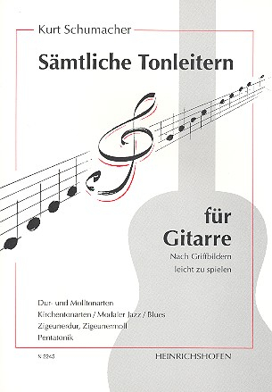 Sämtliche Tonleitern für Gitarre
