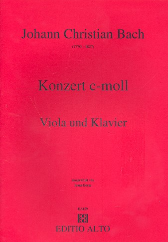 Konzert c-Moll für Viola und Orchester für Viola und Klavier
