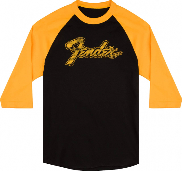 T-Shirt Fender Doodle 3/4 Sleeve Raglan Shirt M