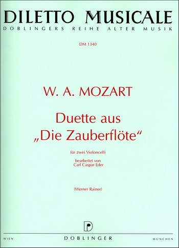 Duette aus Die Zauberflöte für 2 Violoncelli