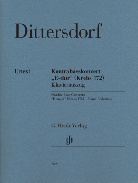 Konzert E-Dur für Kontrabaß und Orchester für Kontrabaß und Klavier