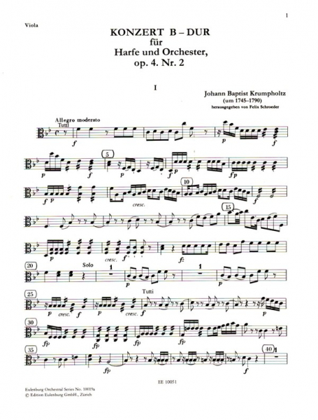 Konzert B-Dur op.4,2 für Harfe und Orchester