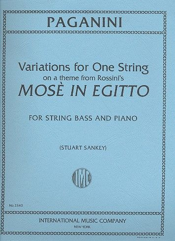 Variations for 1 string on a Theme from Rossini&#039;s &#039;Moses in Egypt&#039; for double bass and piano